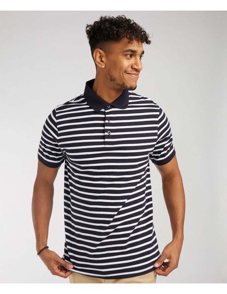 Front Row Striped Jersey polo shirt