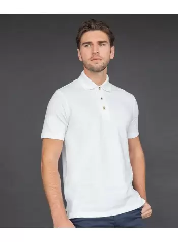 Henbury Classic cotton piqué polo with stand-up collar