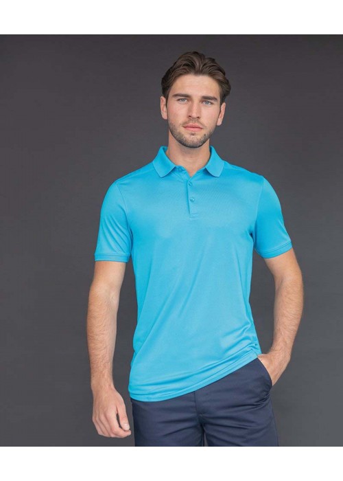 Henbury Stretch polo shirt with wicking finish...