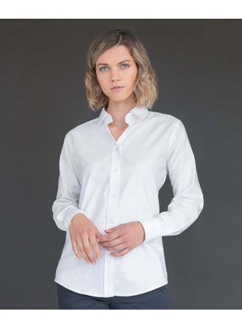 Henbury Women's classic long sleeve Oxford shirt