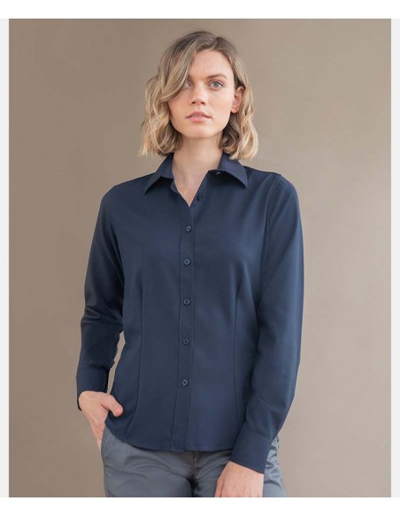 Henbury Women's wicking antibacterial long sleeve shirt