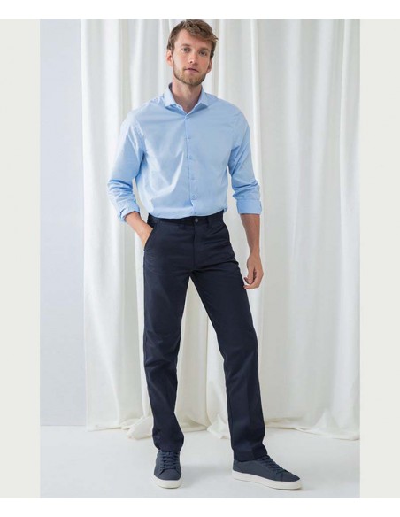 Henbury 65/35 flat fronted chino trousers
