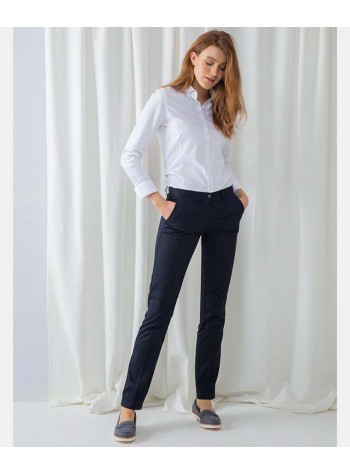 Henbury Women's 65/35 flat fronted chino trousers