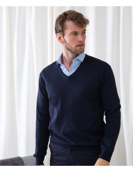Henbury 12 gauge v-neck jumper