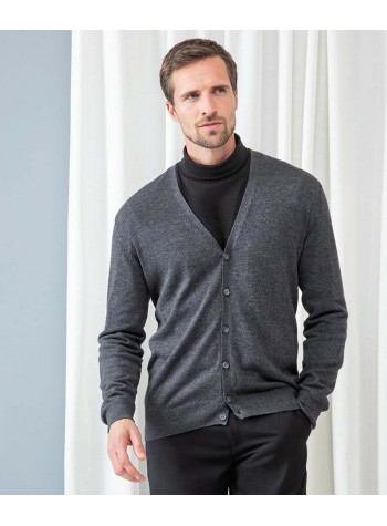 Henbury V-button cardigan