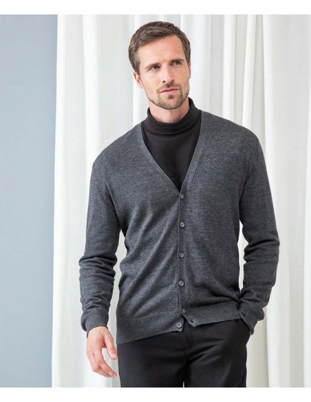 Henbury V-button cardigan