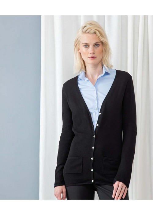 Henbury Women's V-Button Cardigan