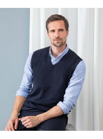 Henbury Sleeveless v-neck jumper
