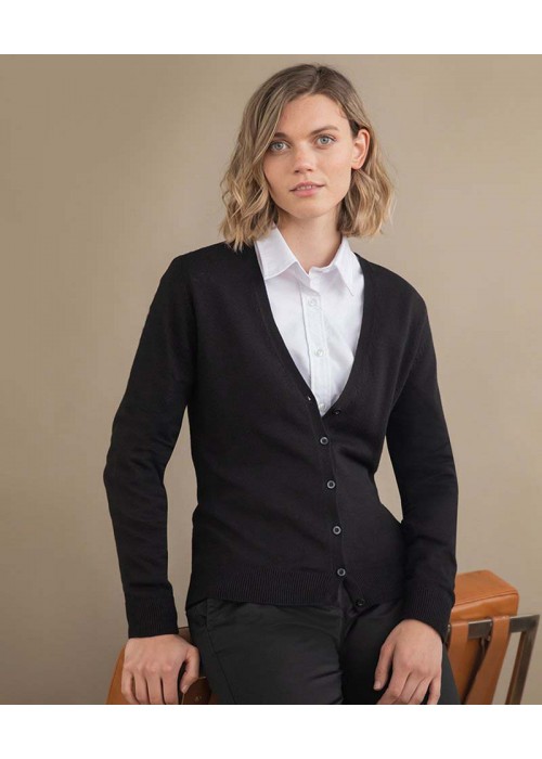Henbury Women's v-neck cardigan