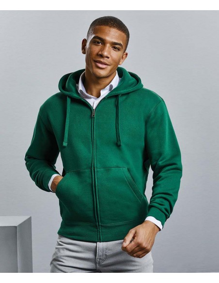 Russell Collection Authentic zipped hooded sweat