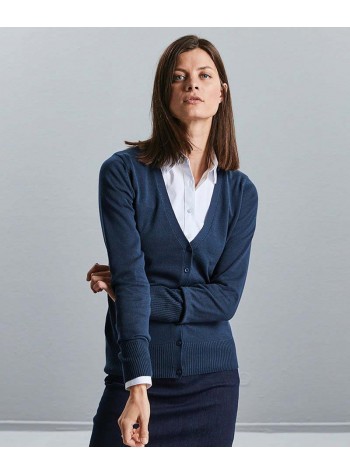 Russell Collection Women's v-neck knitted cardigan