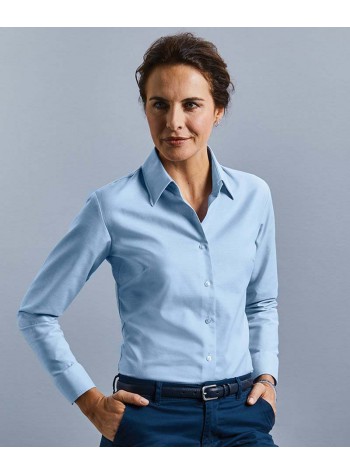 Russell Collection Women's long sleeve easycare Oxford shirt