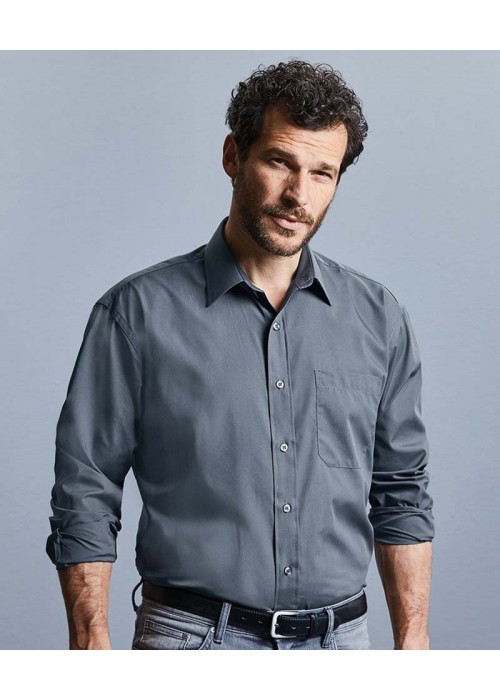 Russell Collection Long sleeve polycotton...