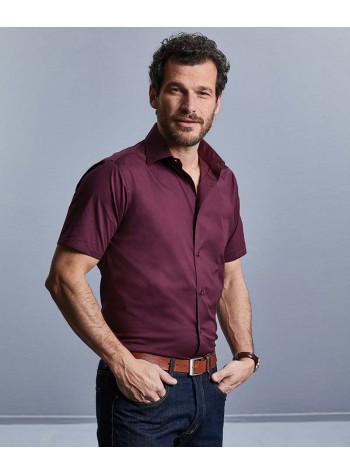 Russell Collection Short sleeve easycare fitted shirt