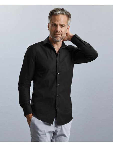 Russell Collection Long sleeve ultimate stretch shirt