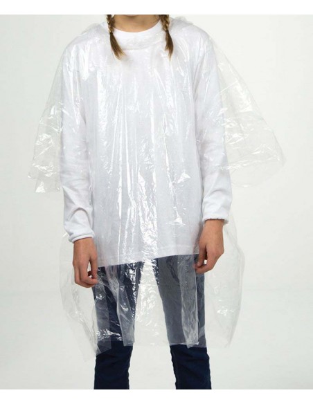 JB Kids emergency hooded plastic poncho