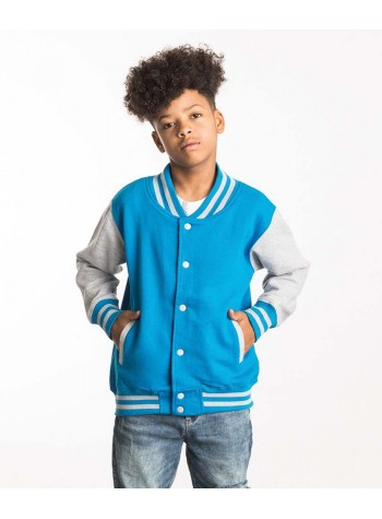 AWDis Just Hoods Kids varsity jacket