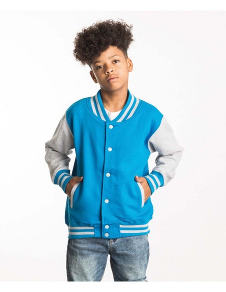AWDis Just Hoods Kids varsity jacket