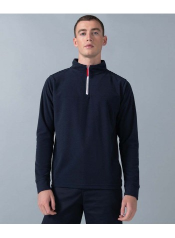 Finden & Hales ¼ zip long sleeve fleece piped