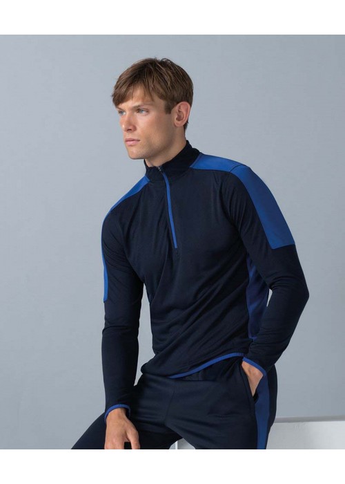 Finden & Hales ¼ zip mid-layer with contrast...