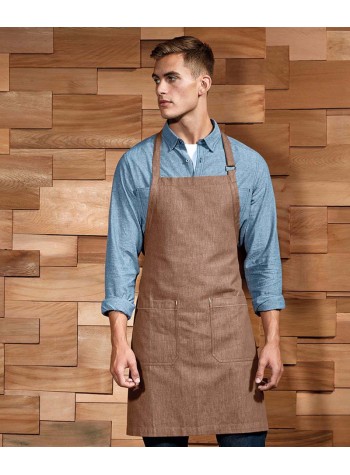 Premier Cotton denim bib apron, organic and Fairtrade certified