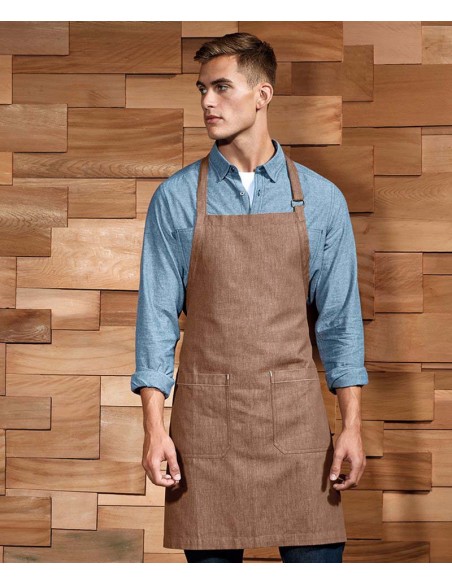 Premier Cotton denim bib apron, organic and Fairtrade certified