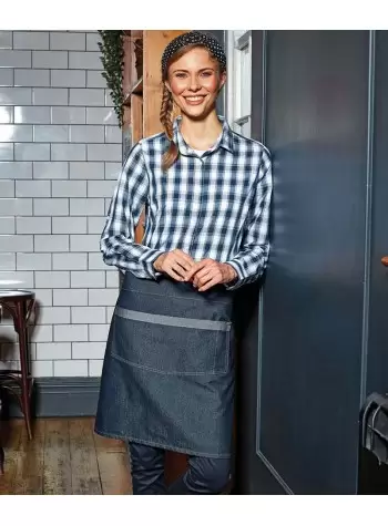 Premier Domain contrast denim waist apron