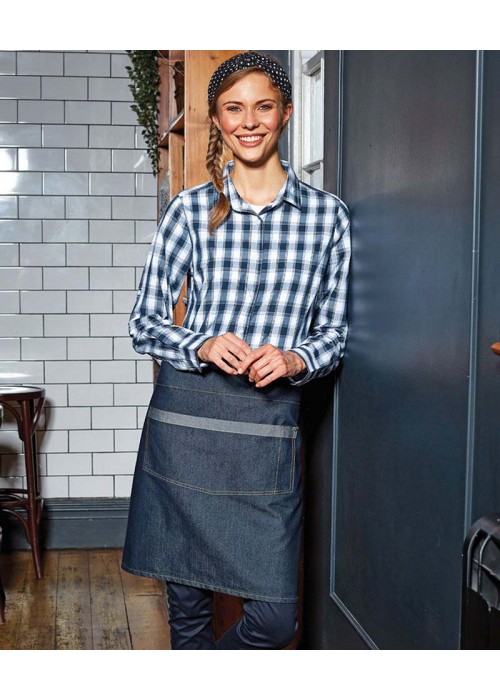 Premier Domain contrast denim waist apron