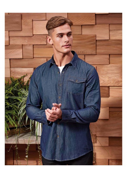 Premier Jeans stitch denim shirt