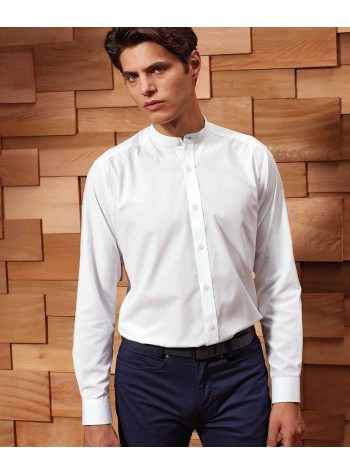 Premier Banded collar grandad long sleeve shirt