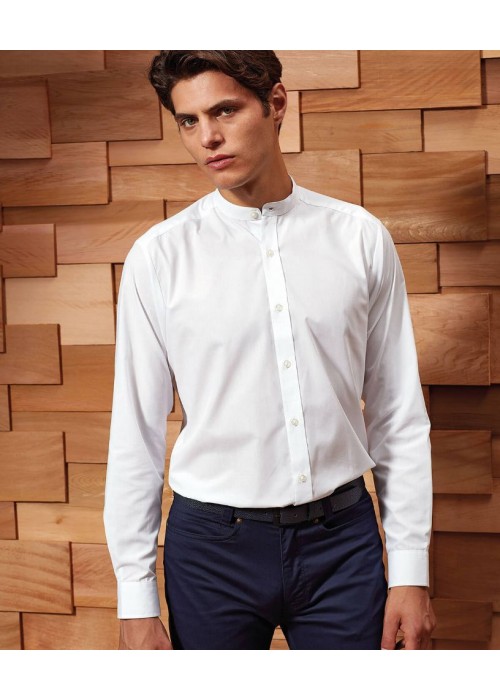 Premier Banded collar grandad long sleeve shirt