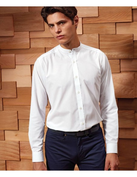 Premier Banded collar grandad long sleeve shirt