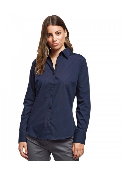 Premier Women's Poplin Long Sleeve Blouse