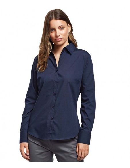 Premier Women's Poplin Long Sleeve Blouse