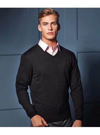 Premier 'Essential' acrylic v-neck sweater