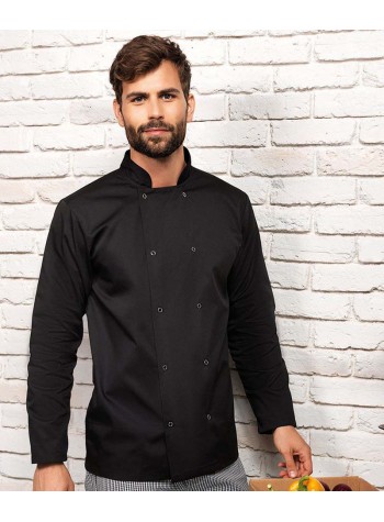 Premier Studded front long sleeve chef's jacket