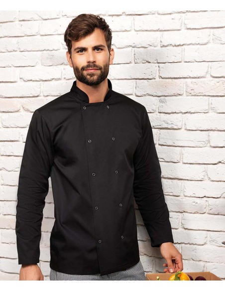 Premier Studded front long sleeve chef's jacket