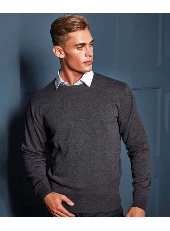 Premier Crew neck cotton-rich knitted sweater