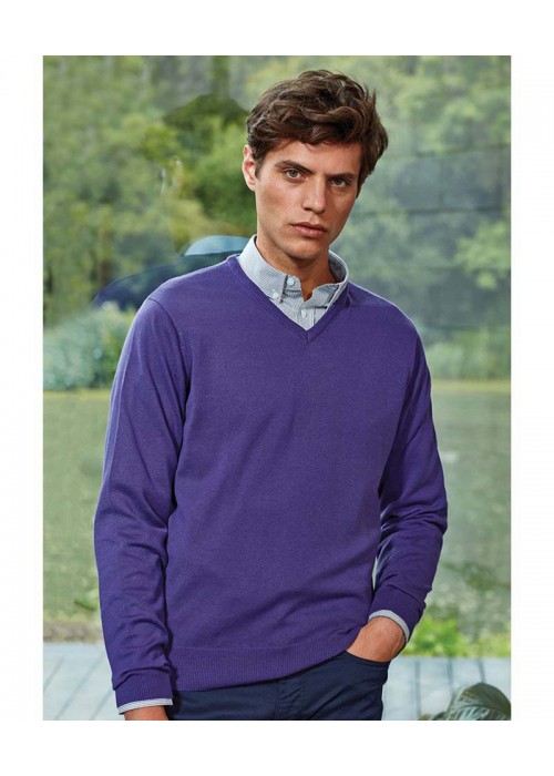 Premier V-neck knitted sweater