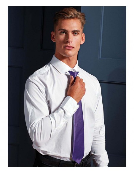 Premier Colours' satin clip tie