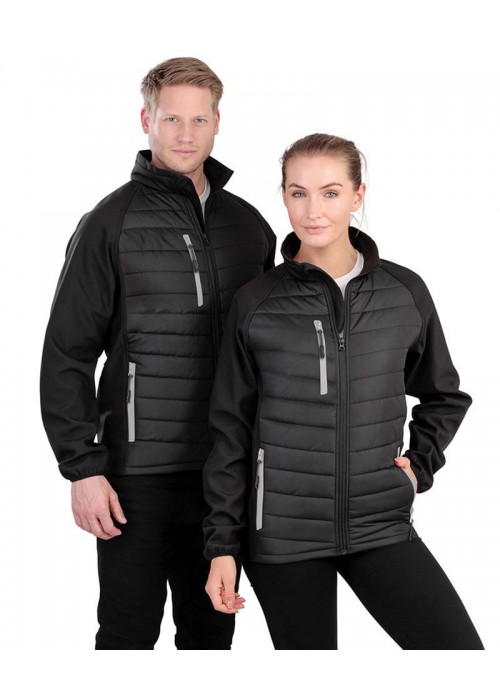 Result Black compass padded softshell jacket