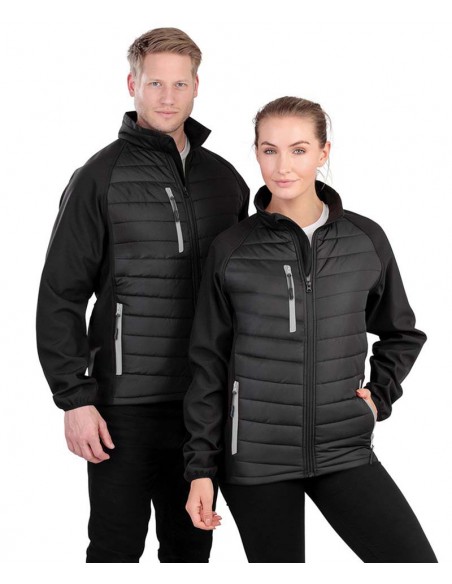 Result Black compass padded softshell jacket