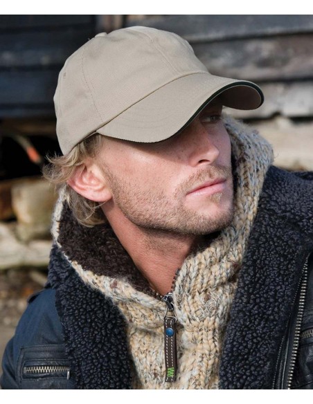 Result Headwear Heavy cotton drill pro-style with sandwich peak