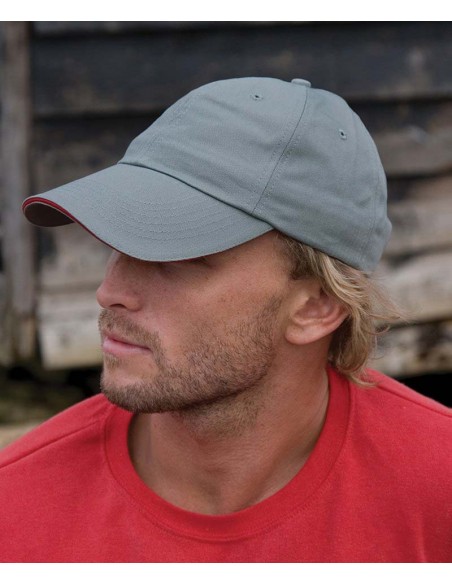 Result Headwear Herringbone cap with sandwich peak