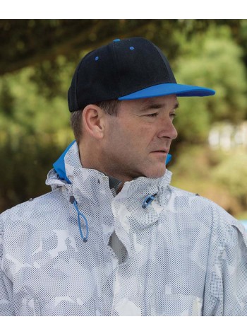 Result Headwear Bronx original flat peak snapback dual colour cap