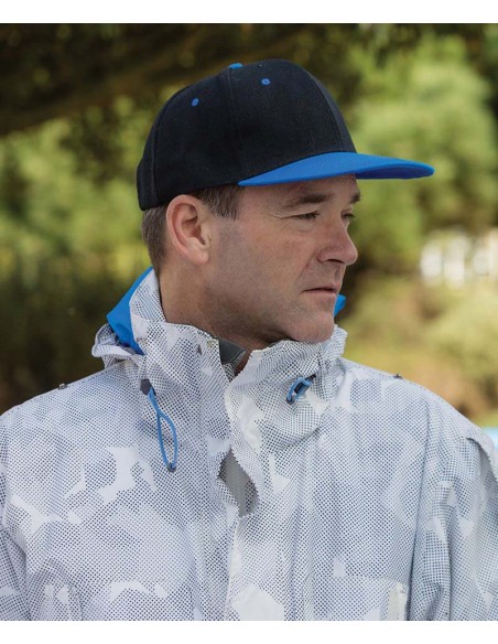 Result Headwear Bronx original flat peak snapback dual colour cap