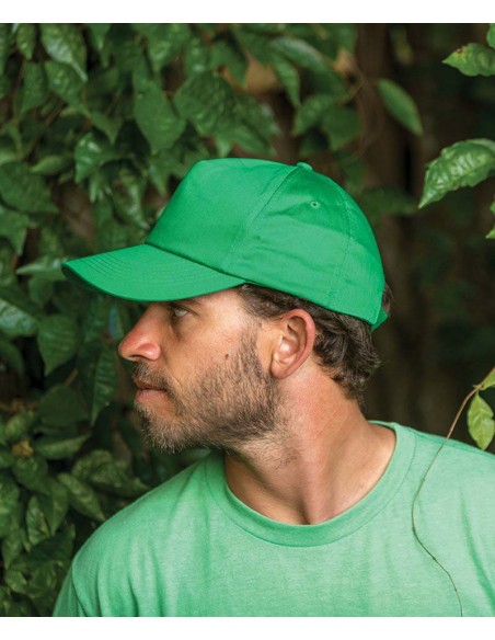 Result Headwear Boston 5-panel polycotton printer's cap