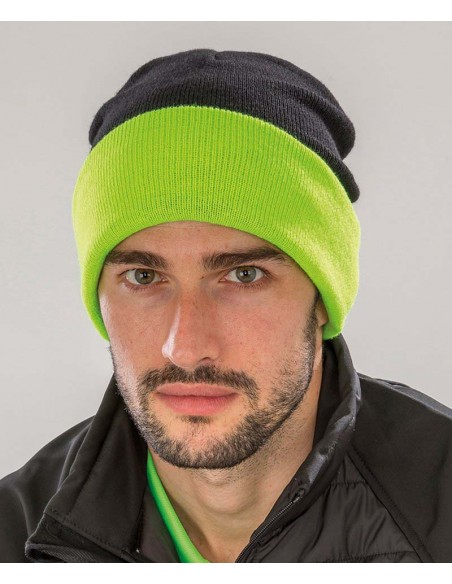 Result Genuine Recycled Black compass beanie