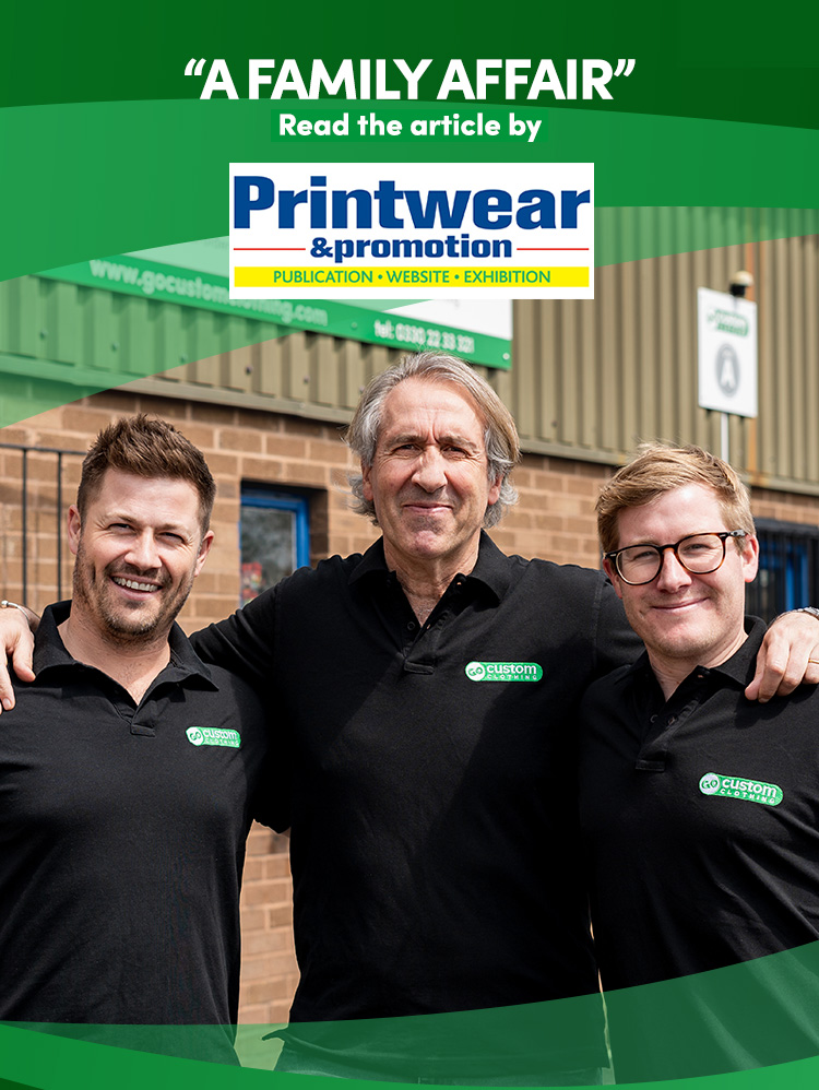 GoCustom: A family-run business since 1994, featuring rebranding, London expansion, sustainability initiatives, and advanced printing technology.